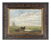 Landscape with Cows and Windmill