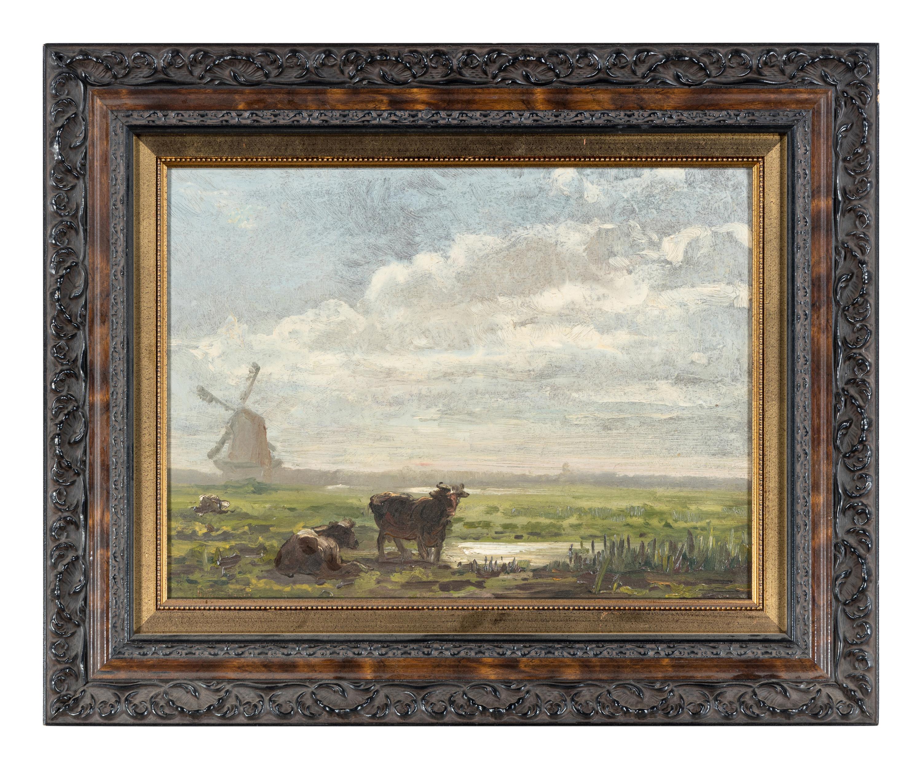 Landscape with Cows and Windmill