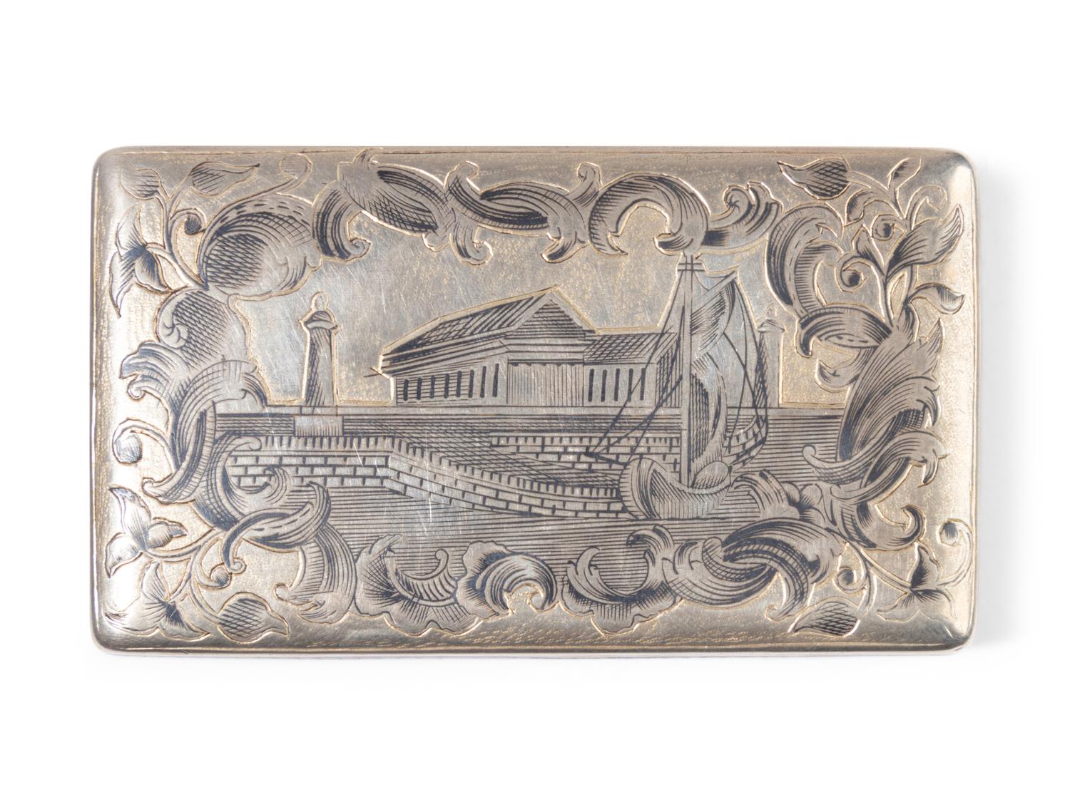Two Russian Niello Silver Snuff Boxes