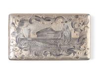 Two Russian Niello Silver Snuff Boxes