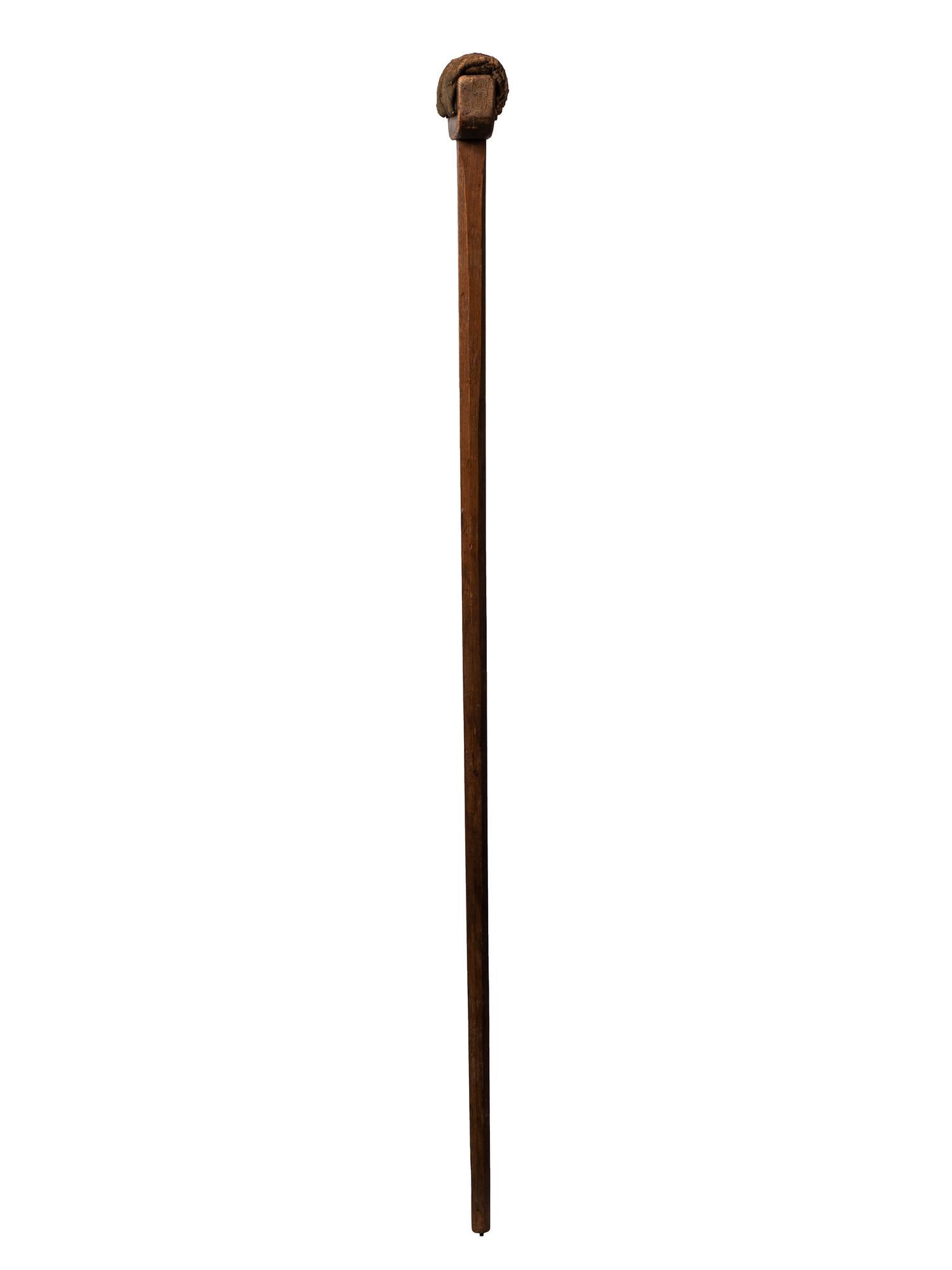 [CIVIL WAR]. Crutch with padding constructed from frock coat lining.