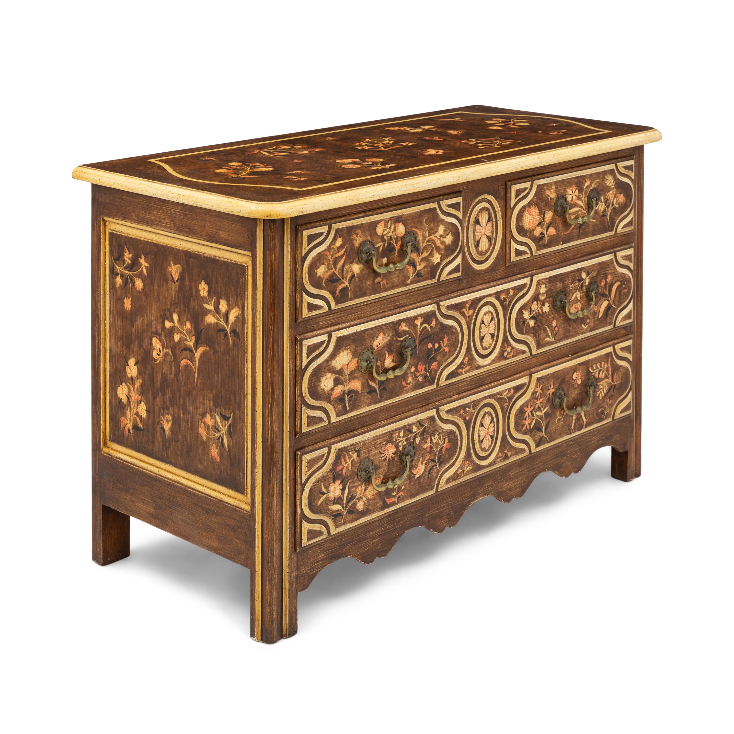 A Louis XV Style Painted Commode