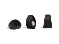 MARSH & CO., BLACKENED STEEL, CULTURED PEARL AND DIAMOND RING AND EARRINGS