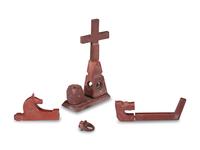 Western Great Lakes Catlinite Inkwell and Pipes