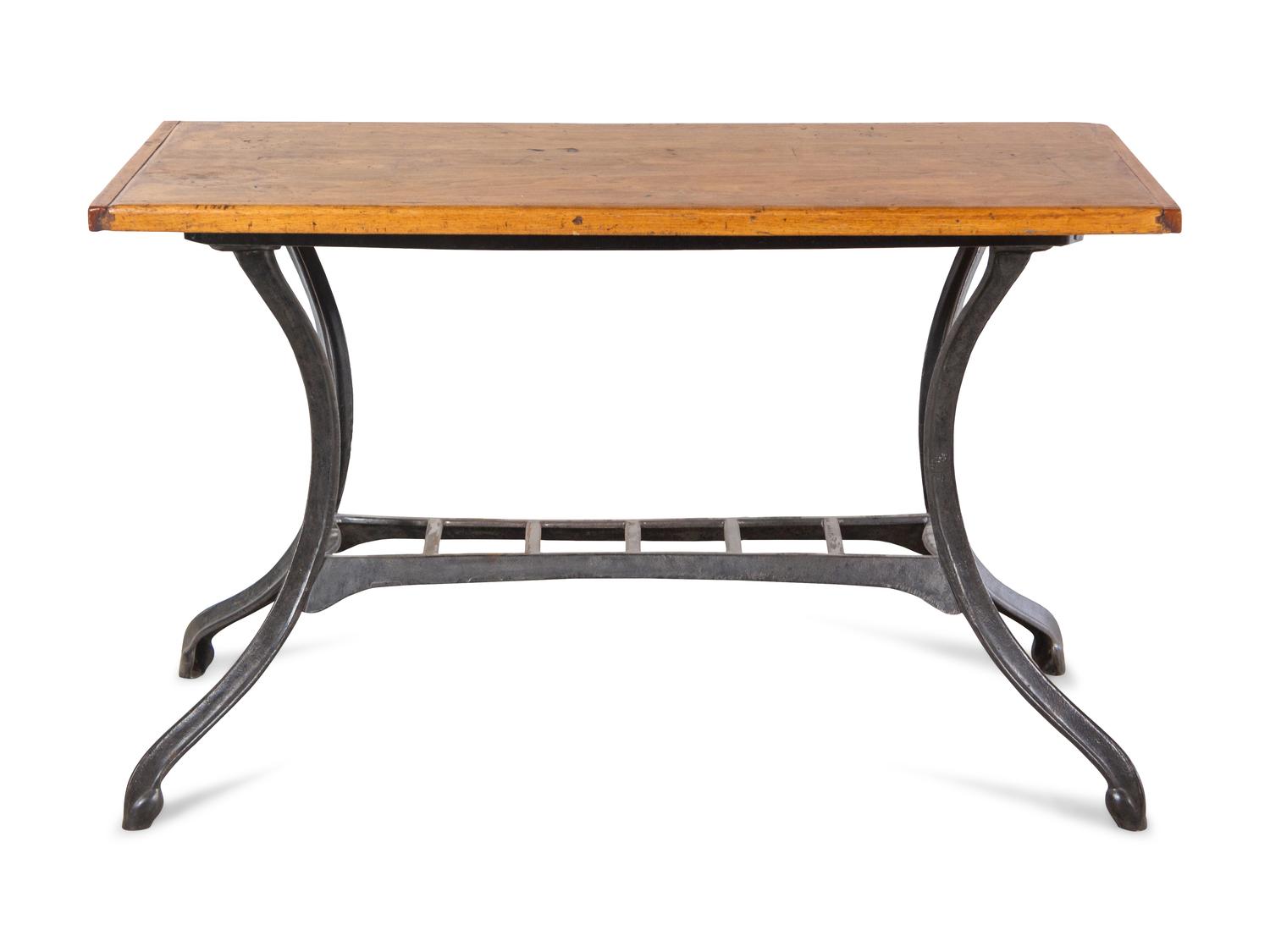 An Industrial Style Steel and Wood Table