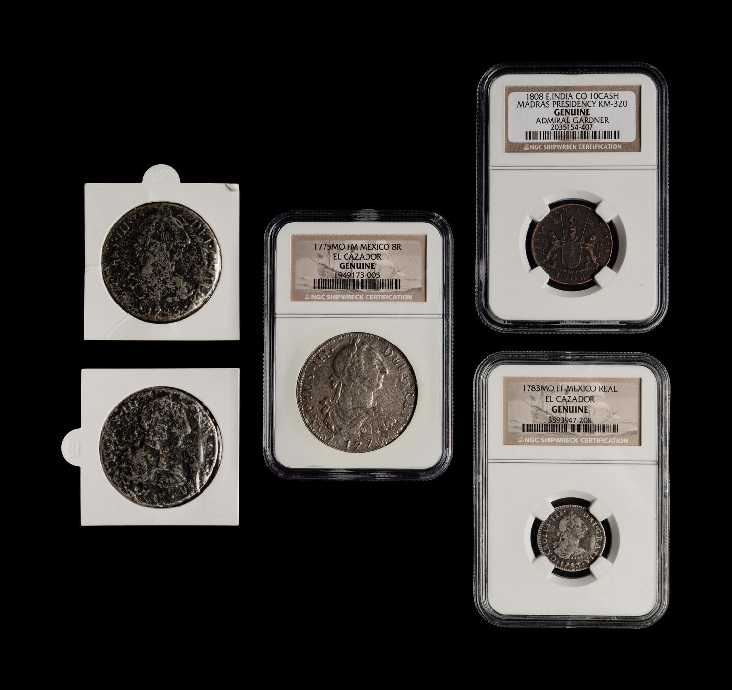 A Collection of Ten Shipwreck Coins