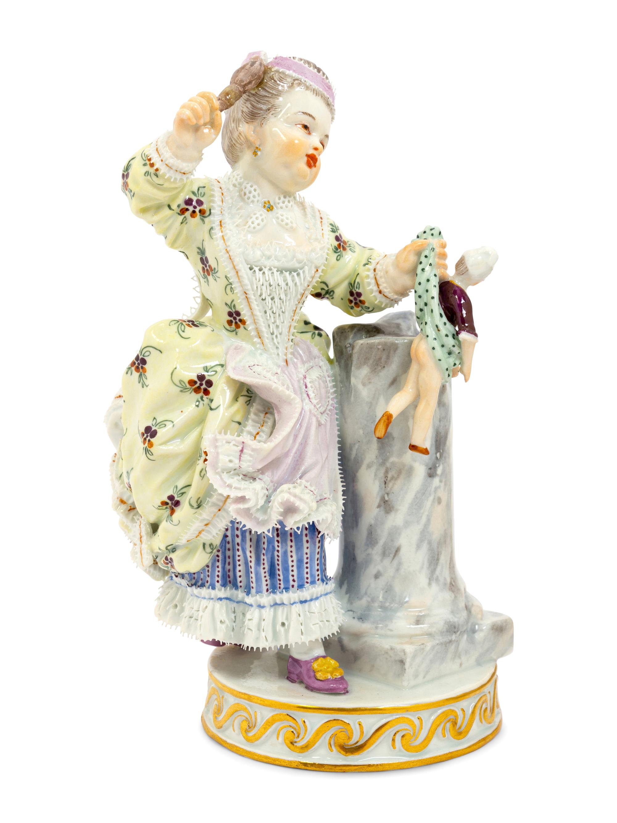 A Group of Meissen Porcelain Girls