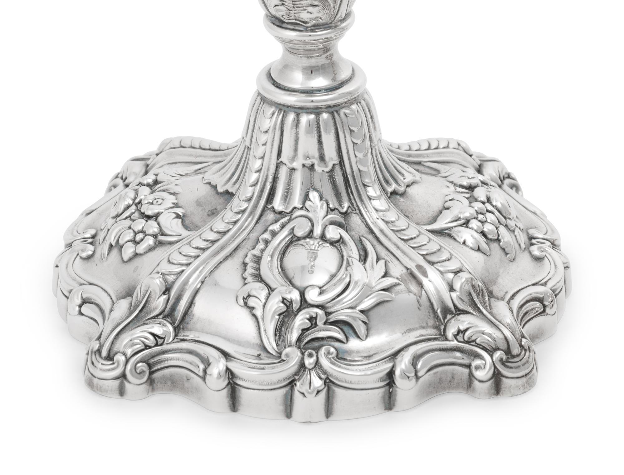 A Pair of Silver Candlesticks