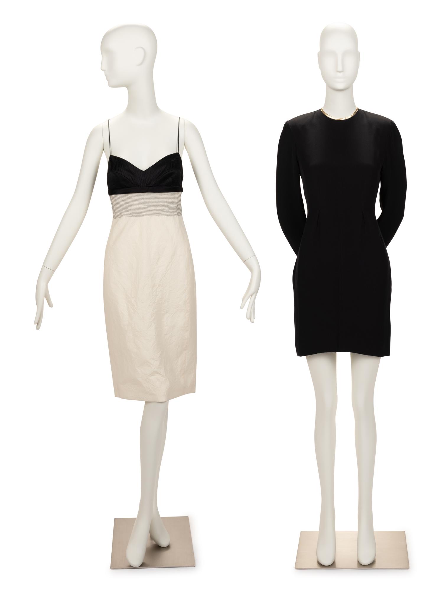 Two Designer Dresses: One Narcisco Rodriguez, One Geoffrey Beene, 1990-2000s