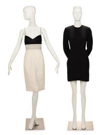 Two Designer Dresses: One Narcisco Rodriguez, One Geoffrey Beene, 1990-2000s