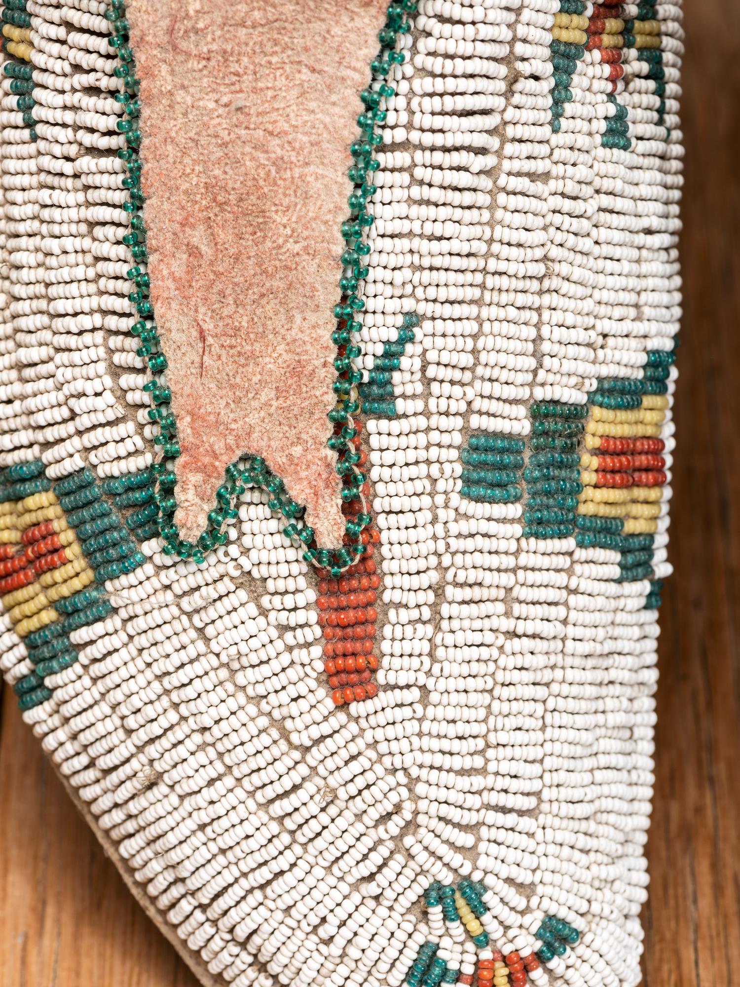 Cheyenne Beaded Hide Moccasins