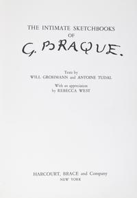 BRAQUE, GEORGE. The Intimate Sketchbooks of G. Braque. New York, (1955). First US edition.