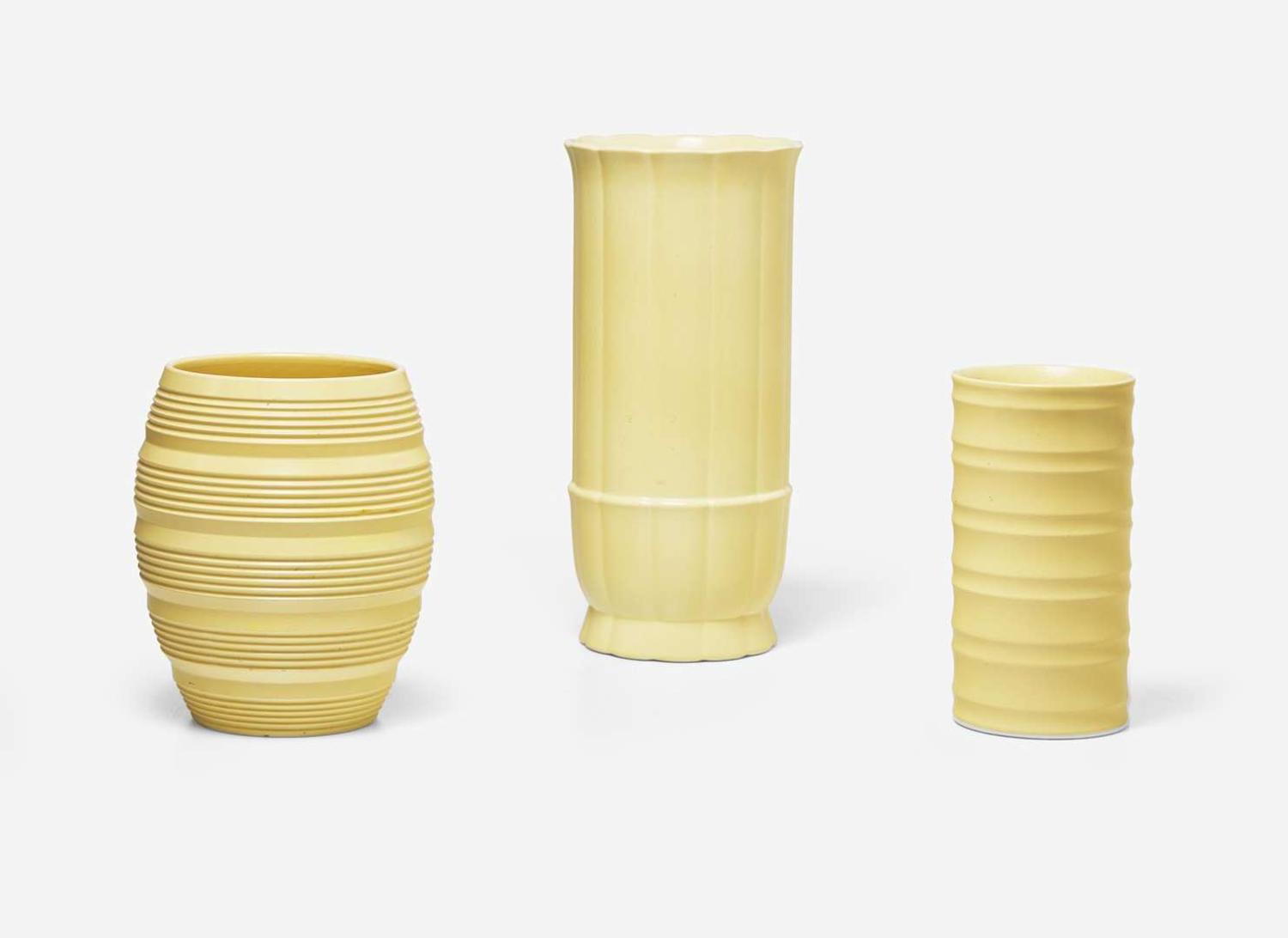 Three Wedgwood Keith Murray Designed Vases, UK, 1930s