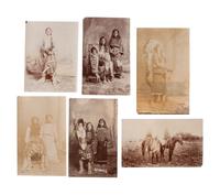 [NATIVE AMERICANS]. [LENNY & SAWYERS, photographers, attributed]. An exceptional group of 30 silver gelatin photographs of Kiowa. Ca 1890s.