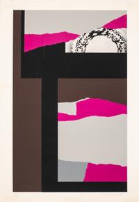 Louise Nevelson, (Russian-American, 1899-1988), Untitled Collage Study, together with a signed lithograph of the work