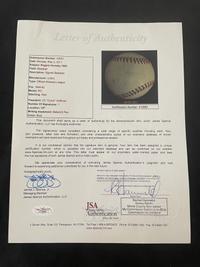 A Rogers Hornsby Single Signed Autograph Baseball (JSA Letter)