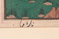 Four Indian Miniature Paintings and Manuscript Leaves