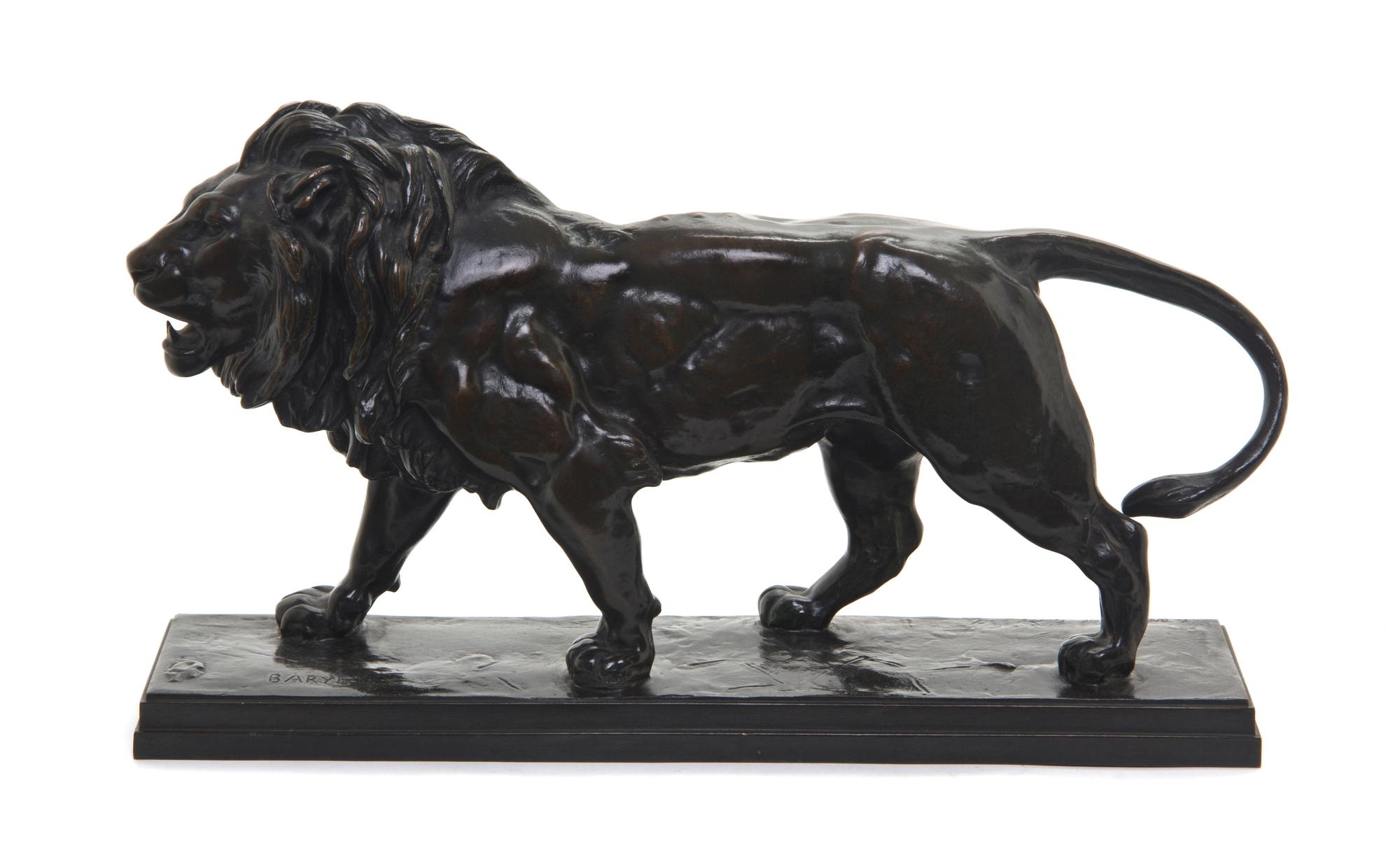 A French Bronze Animalier Figure, ANTOINE LOUIS BARYE (1796-1875), Width 16 1/2 inches. — ANTOINE LOUIS BARYE (1796-1875)