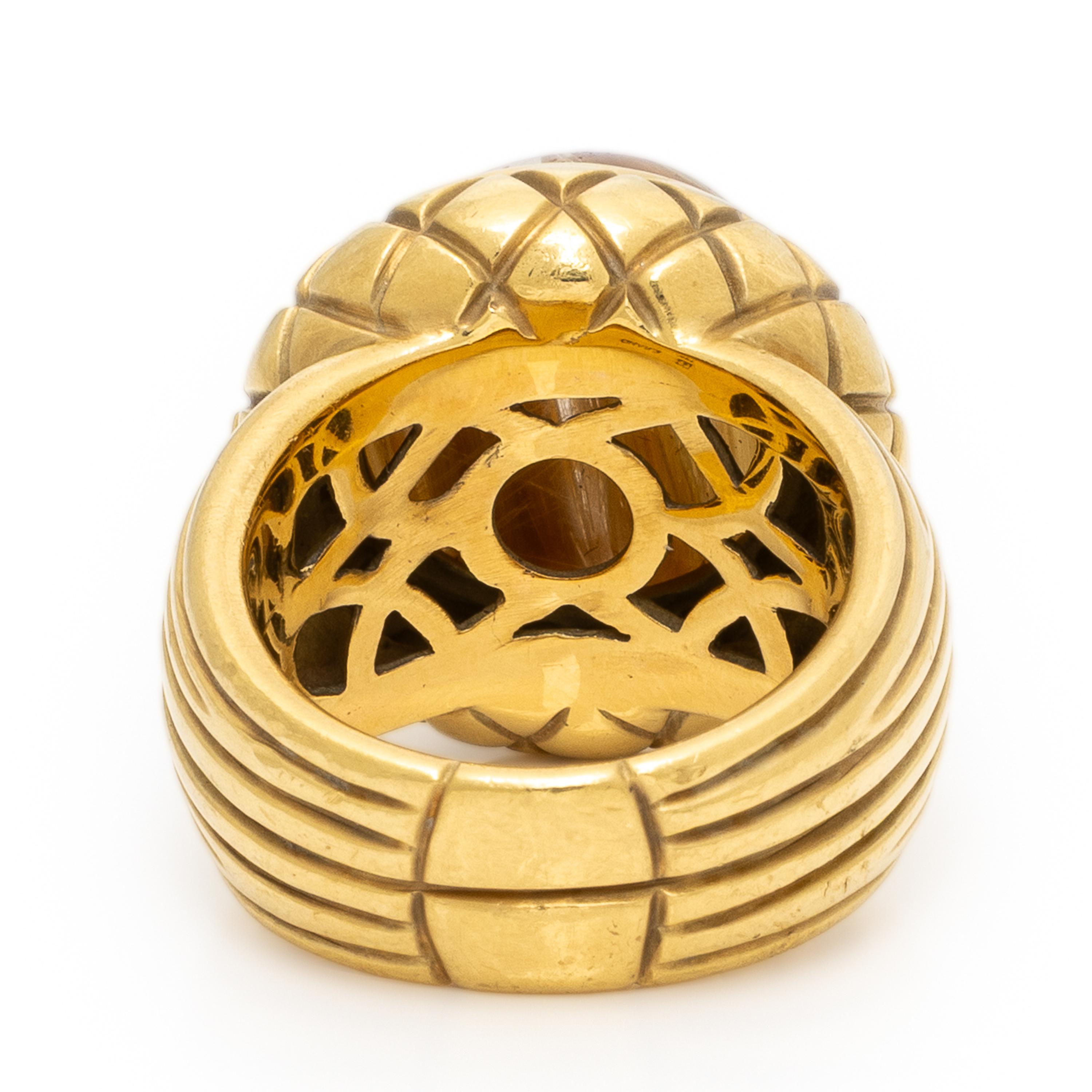 Elizabeth Rand, Yellow Gold and Rutilated Quartz Ring