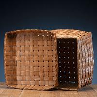 Northeastern Ash Splint Lidded Basket