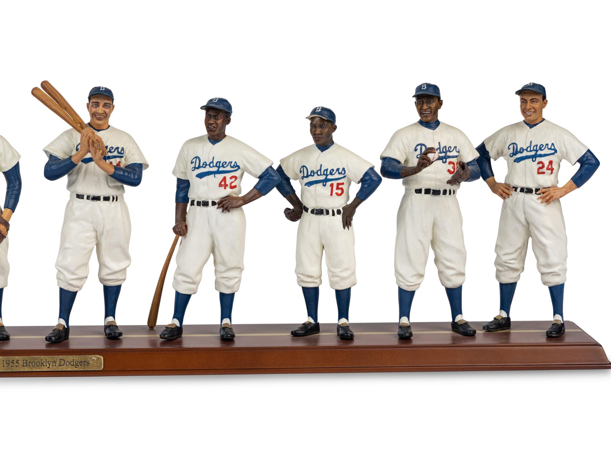 A 1955 Brooklyn Dodgers Danbury Mint Figure Display