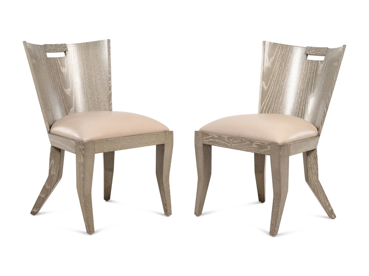 A Set of Three Berman Rosetti Foal Dining Chairs