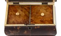 A Regency Tortoise Shell Tea Caddy