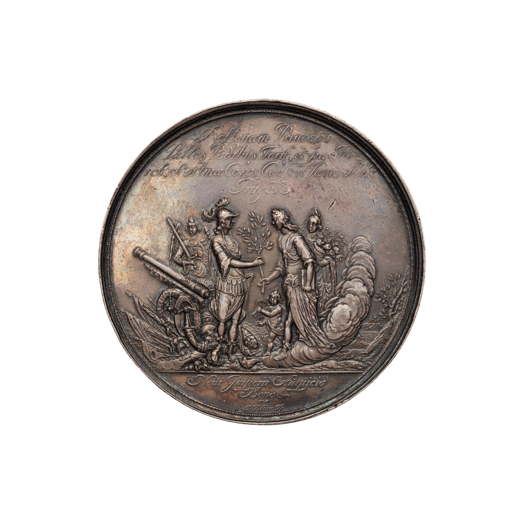[EXONUMIA] An 1641 English Silver Medallion by Johann Blum (1599-c.1662) Commemorating the Marriage of Princess Mary to William II of Orange (102.6 g, 72mm)