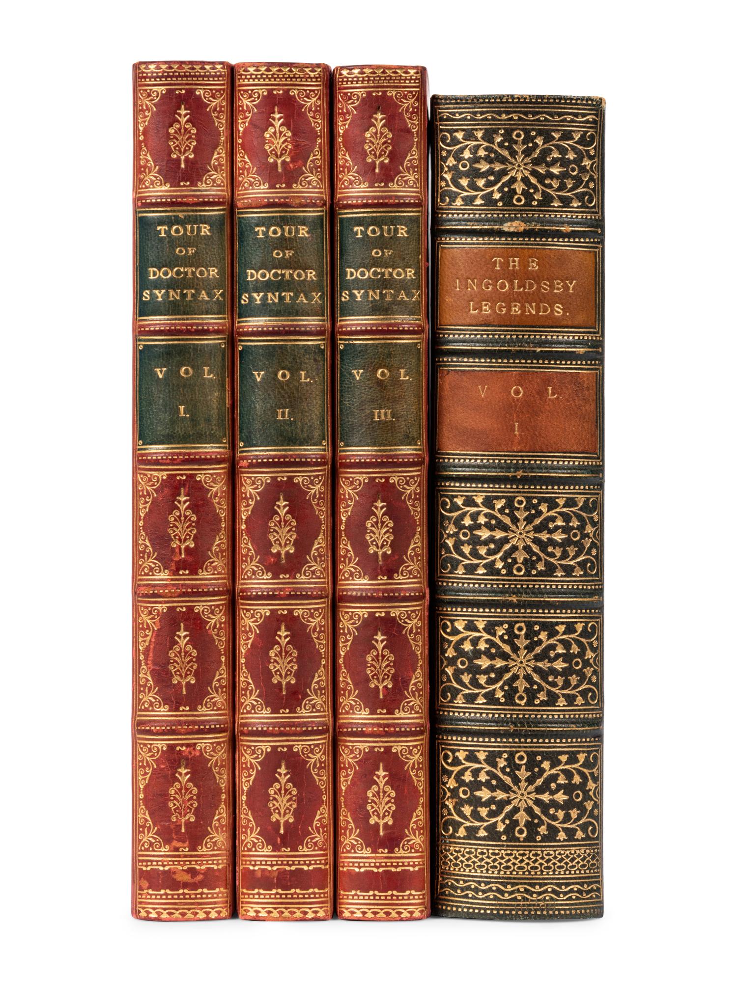 [FINE BINDINGS] -- A group of 5 works in 7 volumes with finely bound, comprising: