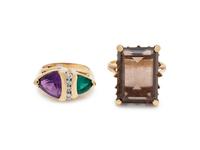 COLLECTION OF GOLD AND MULTIGEM RINGS
