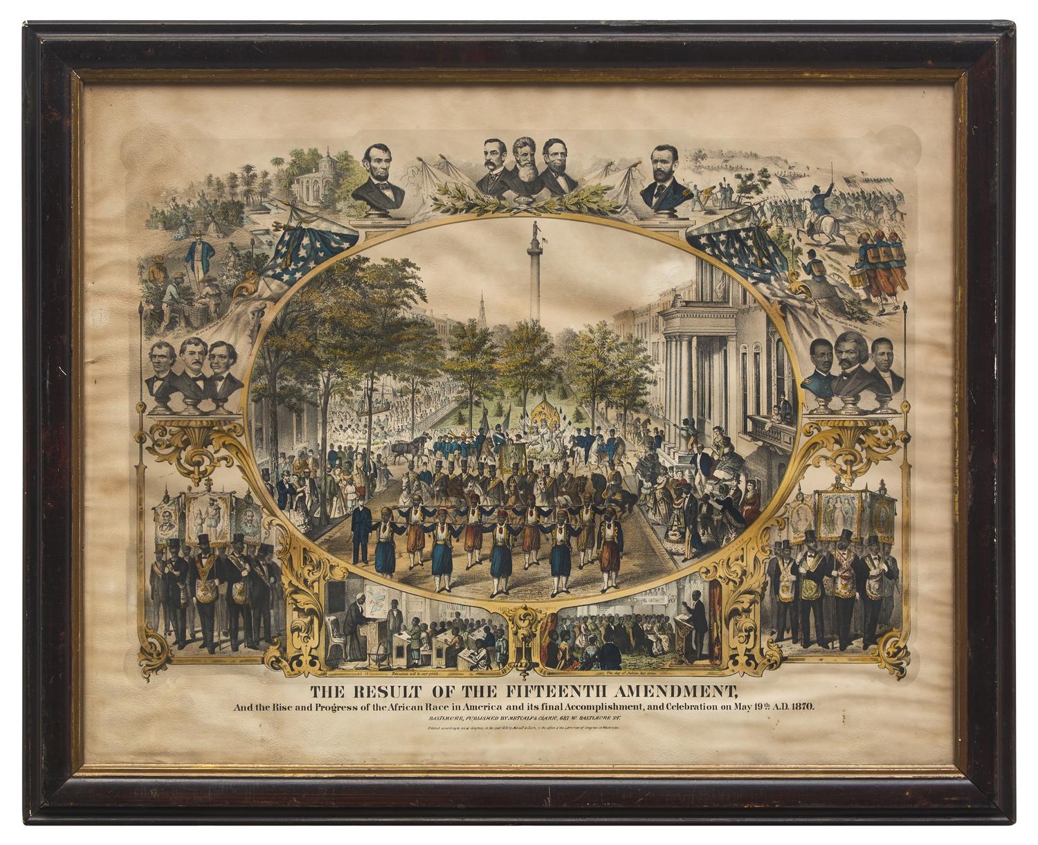 [African-Americana] The Result of the Fifteenth Amendment, And the Rise and Progress of the African Race in American and its final Accomplishment, and Celebration on May 19th A.D. 1870