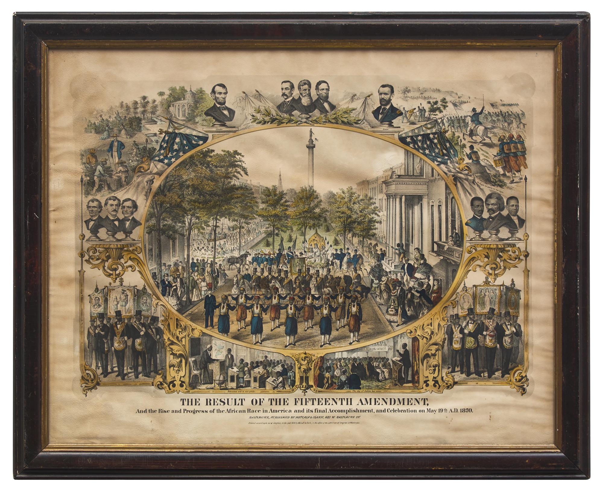 [African-Americana] The Result of the Fifteenth Amendment, And the Rise and Progress of the African Race in American and its final Accomplishment, and Celebration on May 19th A.D. 1870