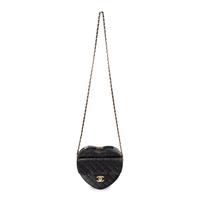CHANEL, QUILTED LOVE HEART BAG