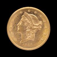An 1888-S Liberty Head $20 Gold Coin