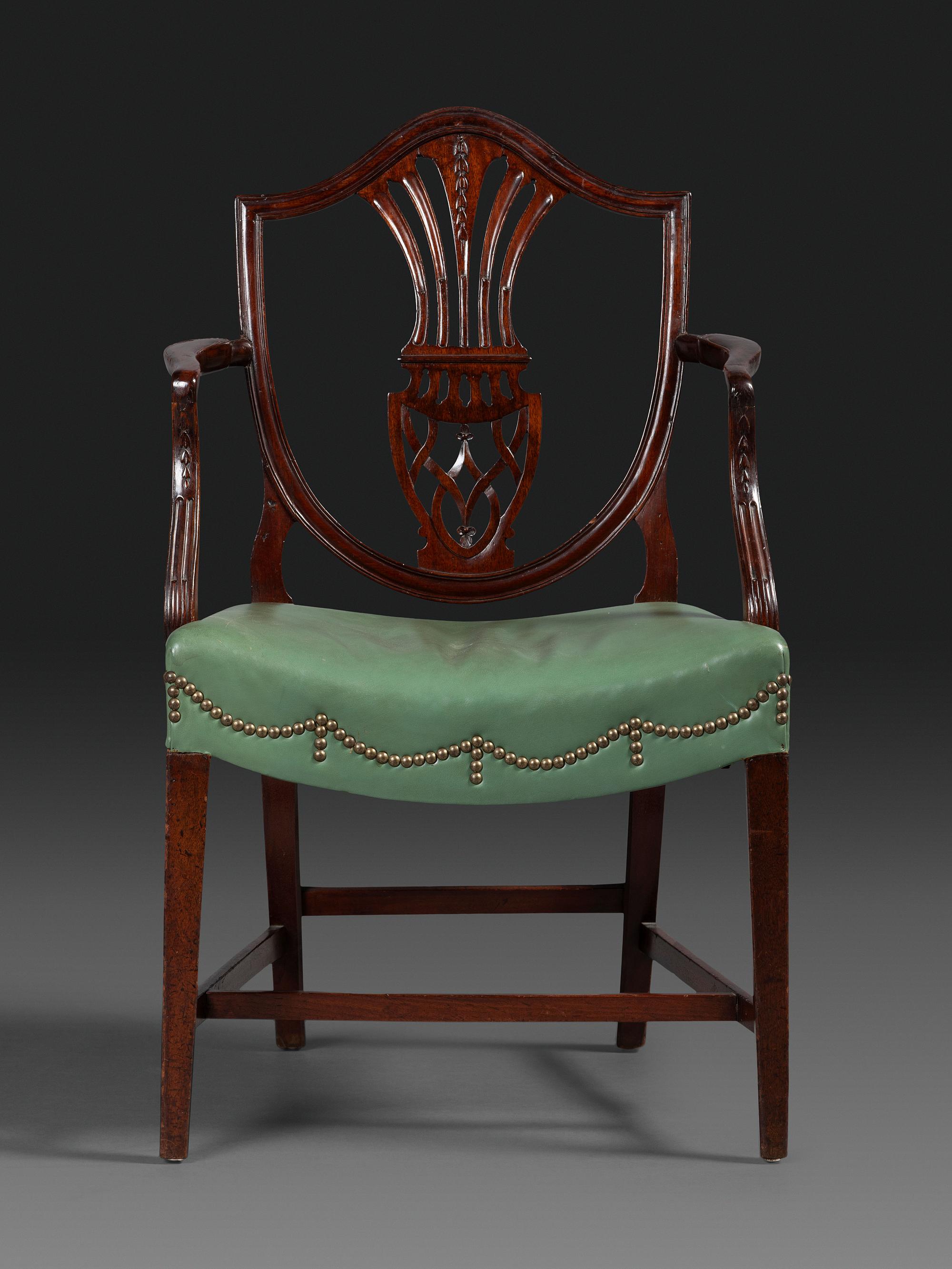 A Federal Carved Mahogany Armchair