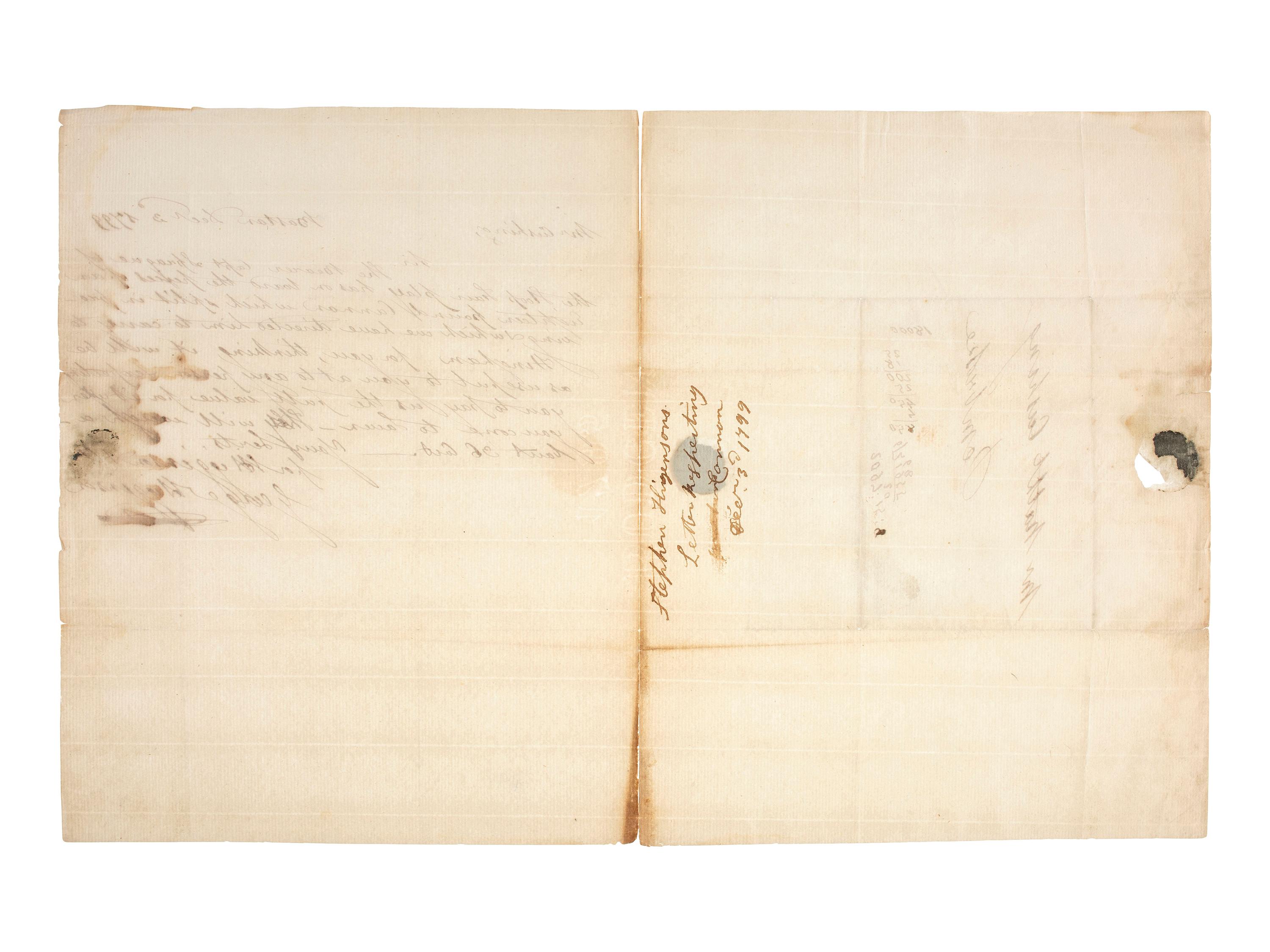 [PICKERING, Timothy (1745-1829)] -- [HIGGINSON, Stephen (1743-1828)]. Document signed in type "Timothy Pickering" reporting to the US Congress on monies appropriated for naval equipment, 20 January 1796.