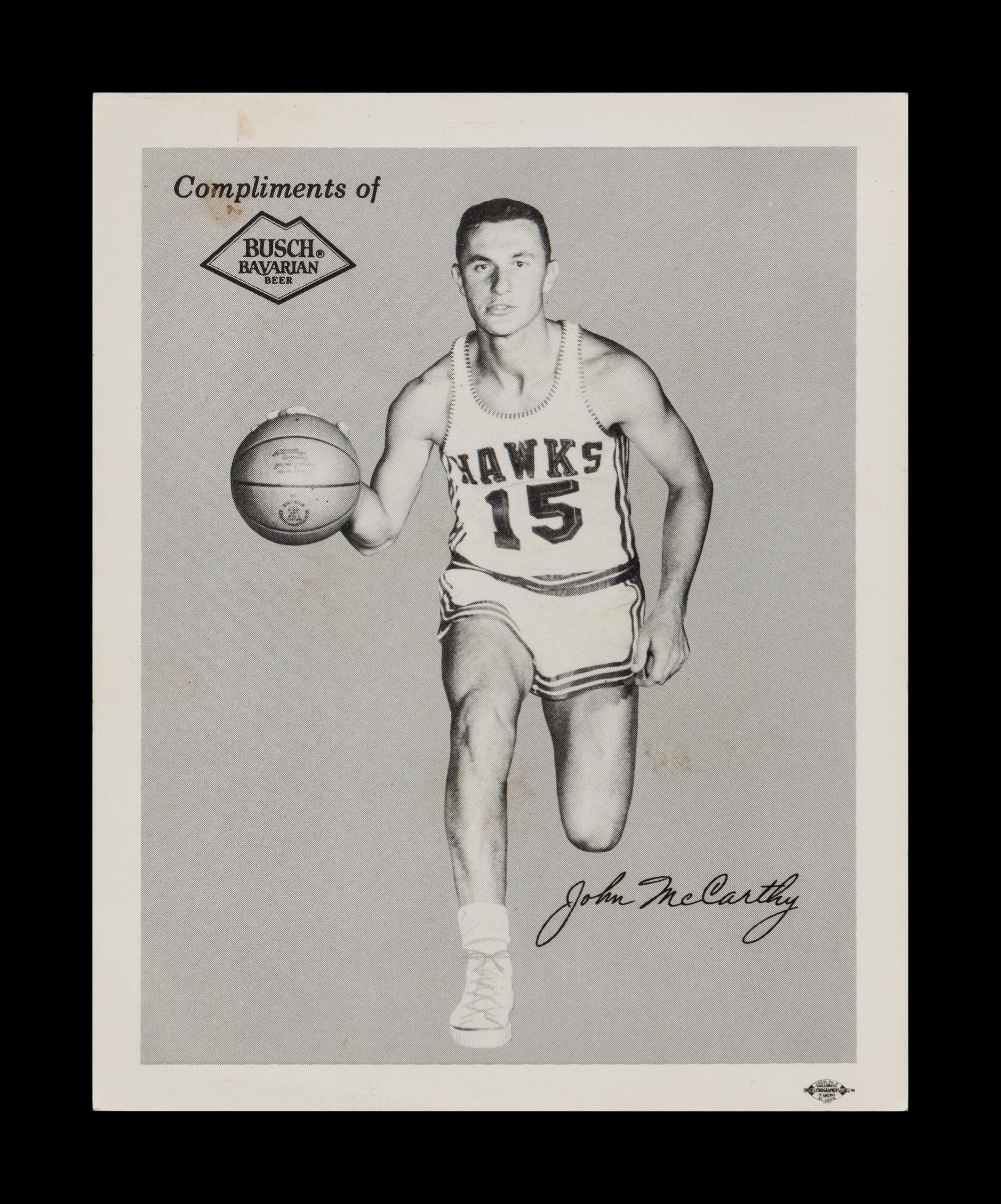 A 1959-60 St. Louis Hawks Bush Bavarian Beer Team Basketball Card Set