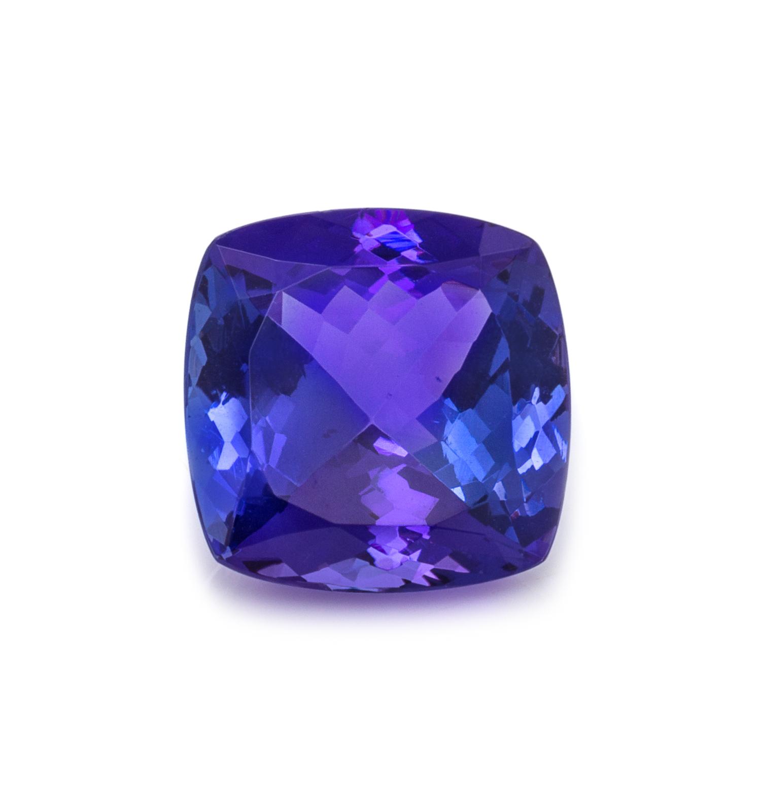 A 6.24 Carat Cushion Shape Mixed Cut Tanzanite,