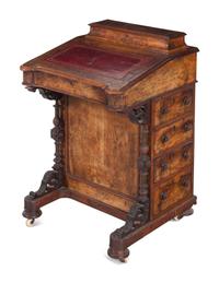 A Victorian Walnut Davenport Desk