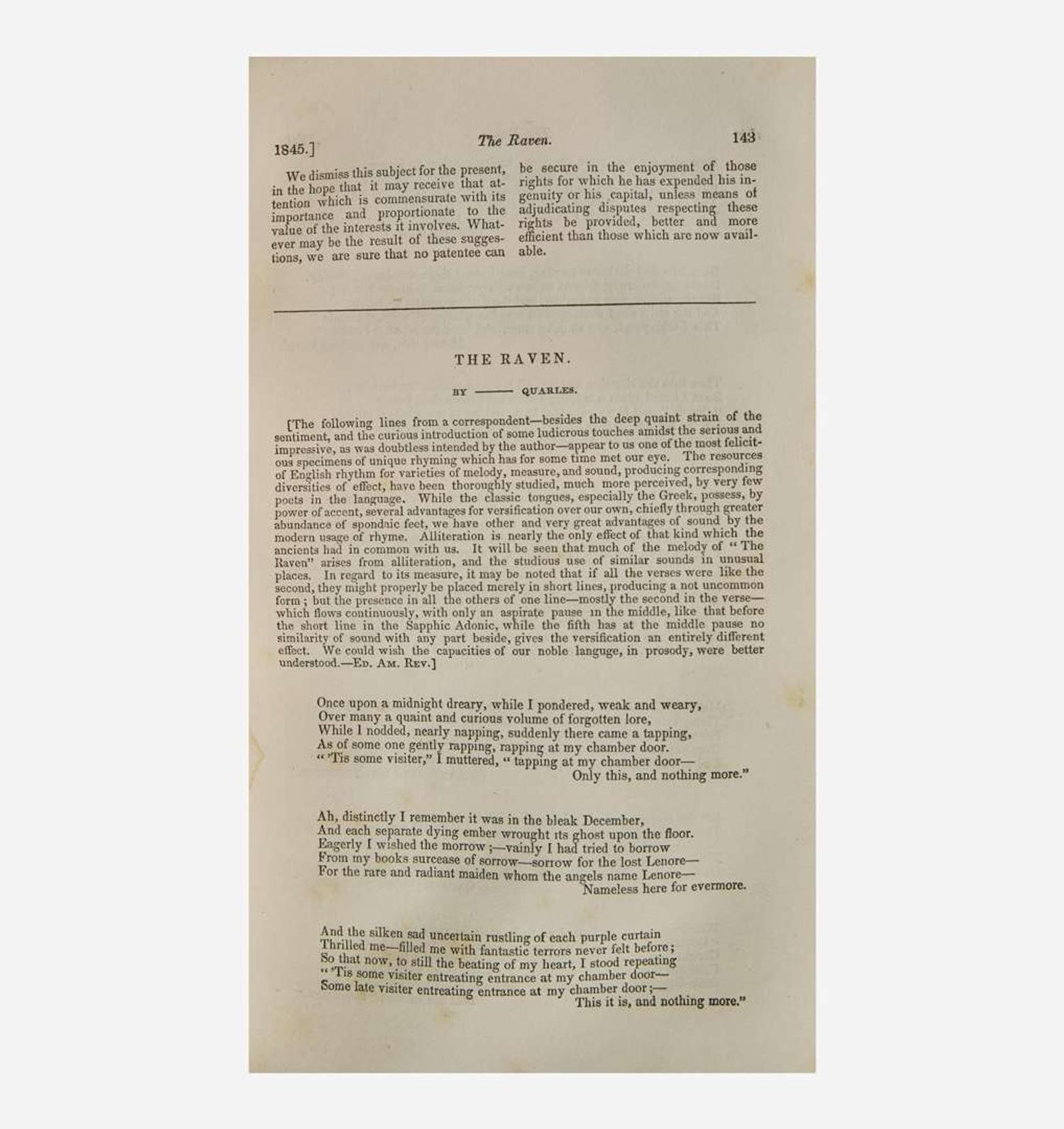 [Literature] [Poe, Edgar Allan] The American Review: A Whig Journal of Politics, Literature, Art and Science