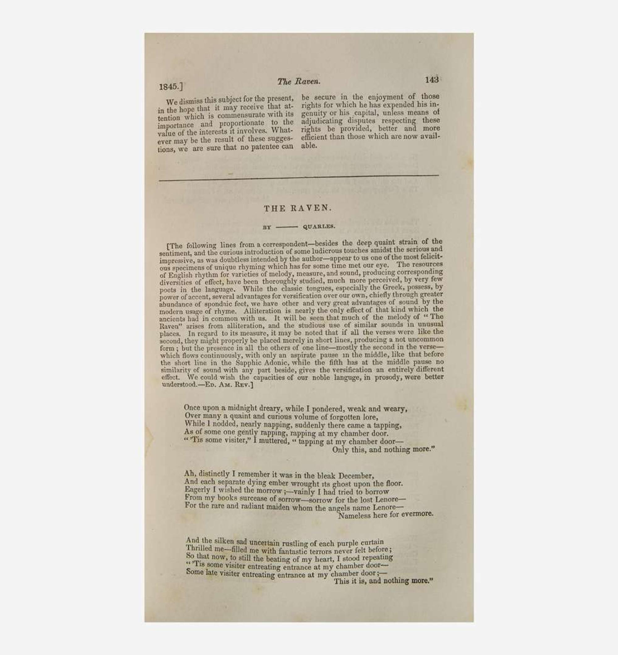 [Literature] [Poe, Edgar Allan] The American Review: A Whig Journal of Politics, Literature, Art and Science