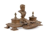 A Neoclassical Bronze Inkstand