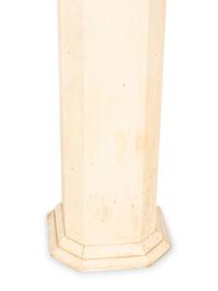 A Pair of Italian Painted Figural Candelsticks on Pedestal Bases