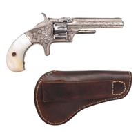 Engraved Smith & Wesson Model No. 1 3rd Issue Revolver with Mother of Pearl Grips