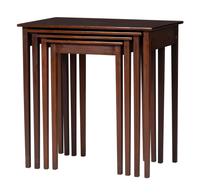 Four Floral Marquetry and String Inlaid Nested Tables