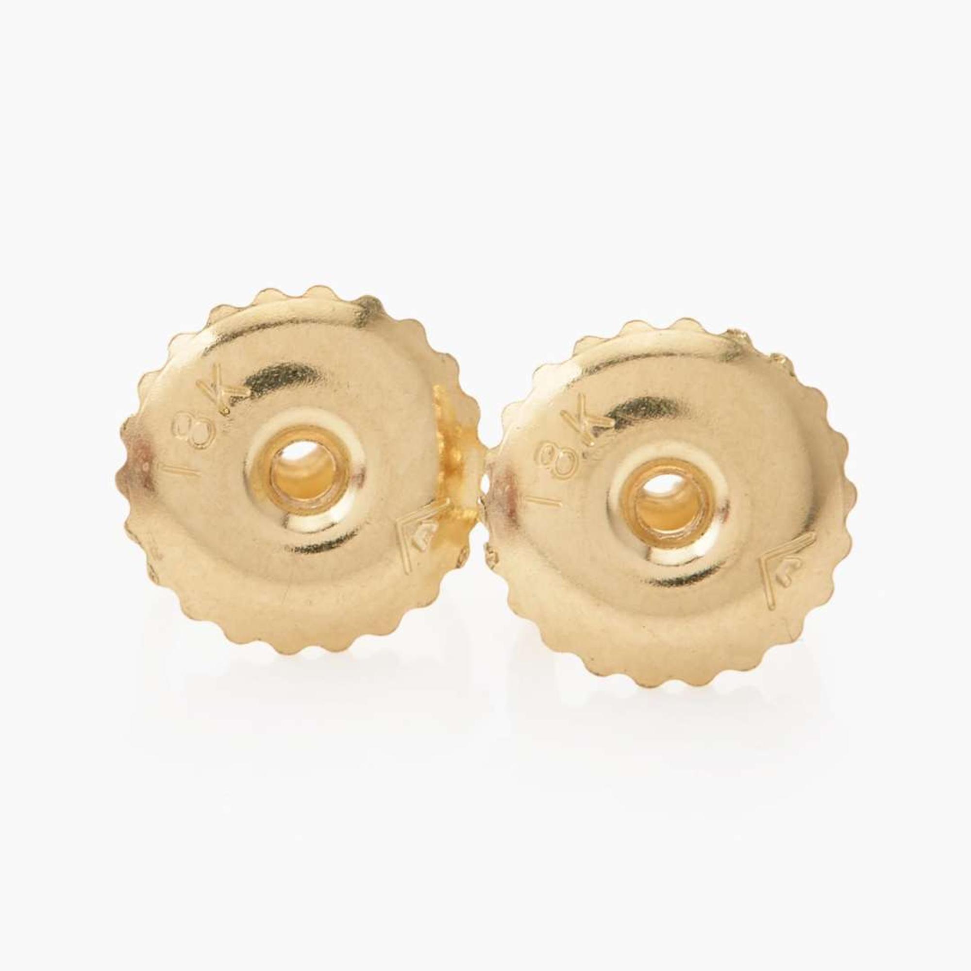 A Pair of 18K Gold, Ruby, and Diamond Earrings