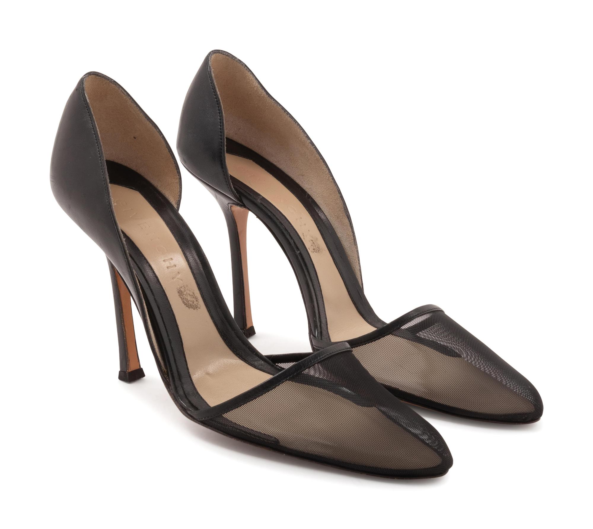 One Yves Saint Laurent and One Givenchy Pair of Shoes, 1970-80s