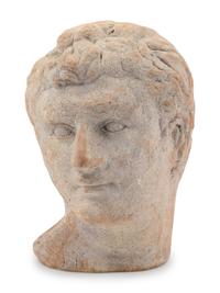 A Roman Style Terracotta Portrait Head