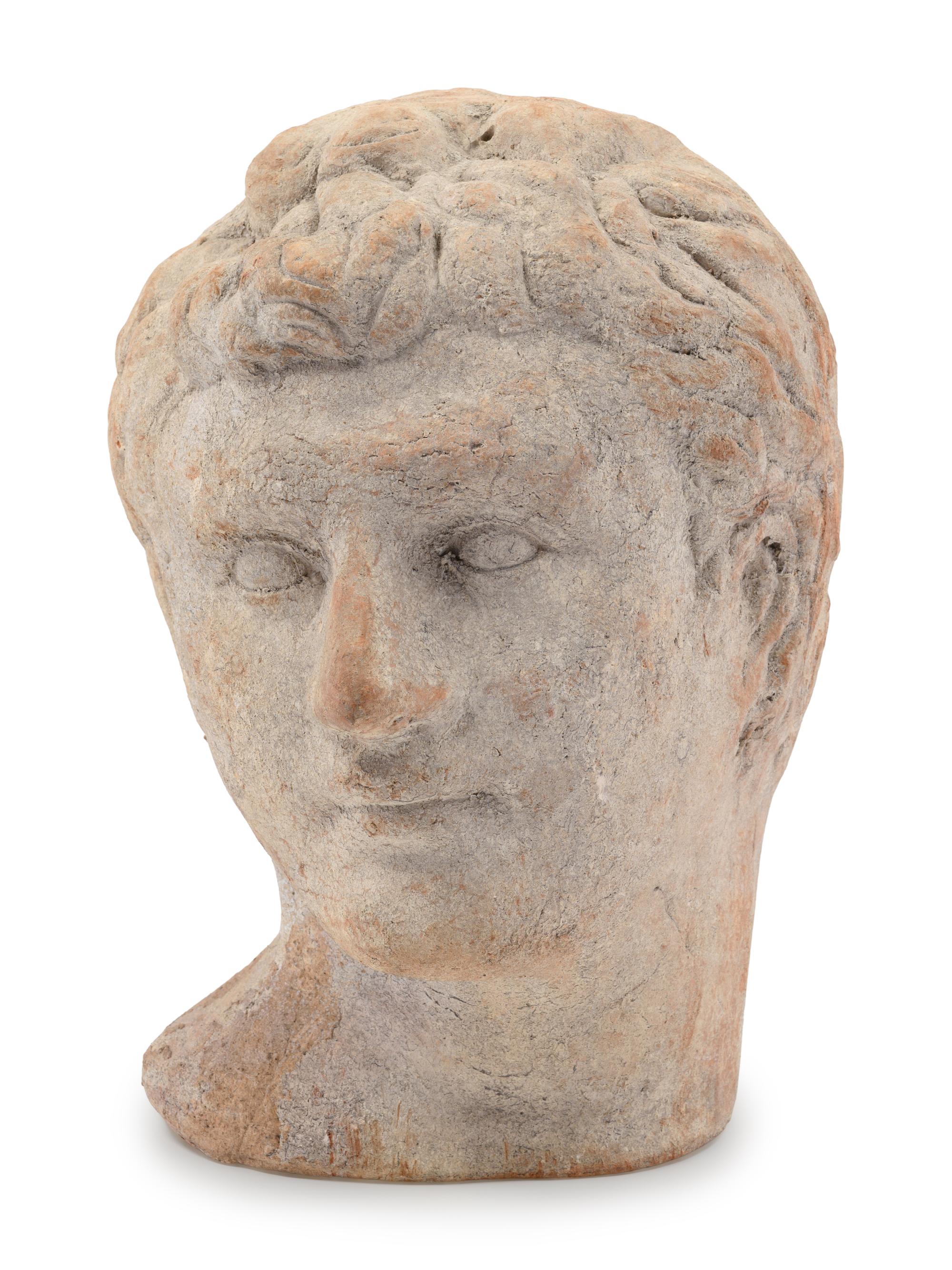A Roman Style Terracotta Portrait Head