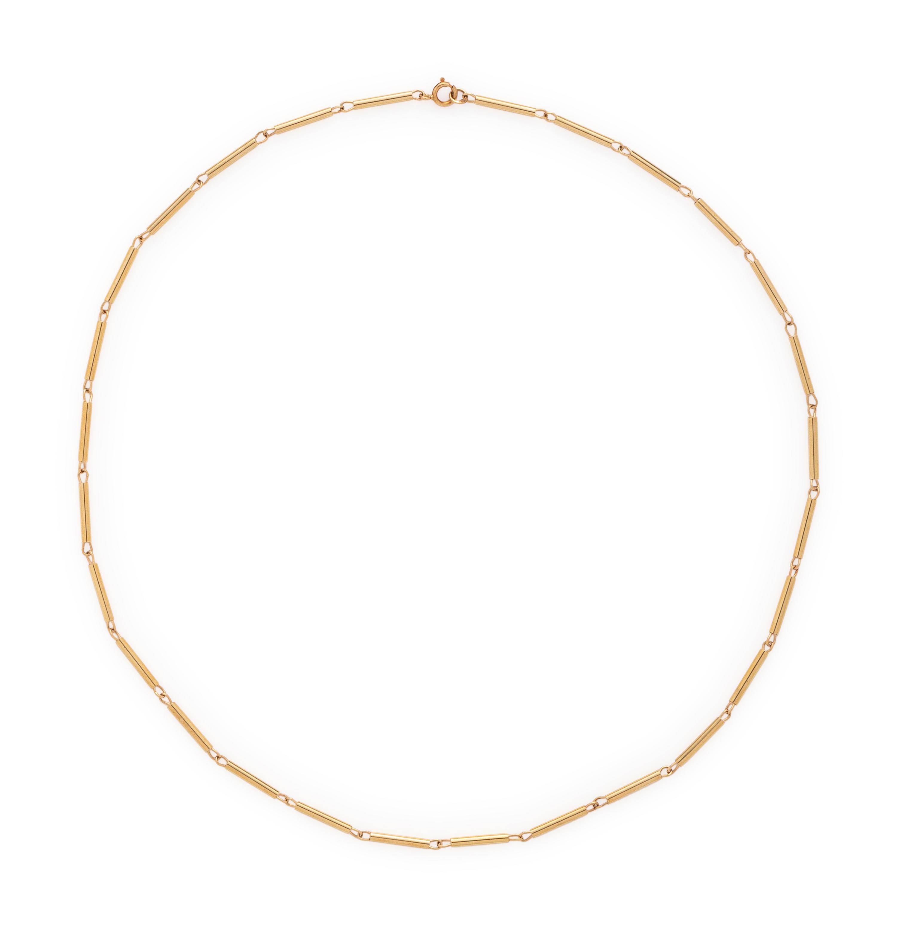COLLECTION OF YELLOW GOLD NECKLACES